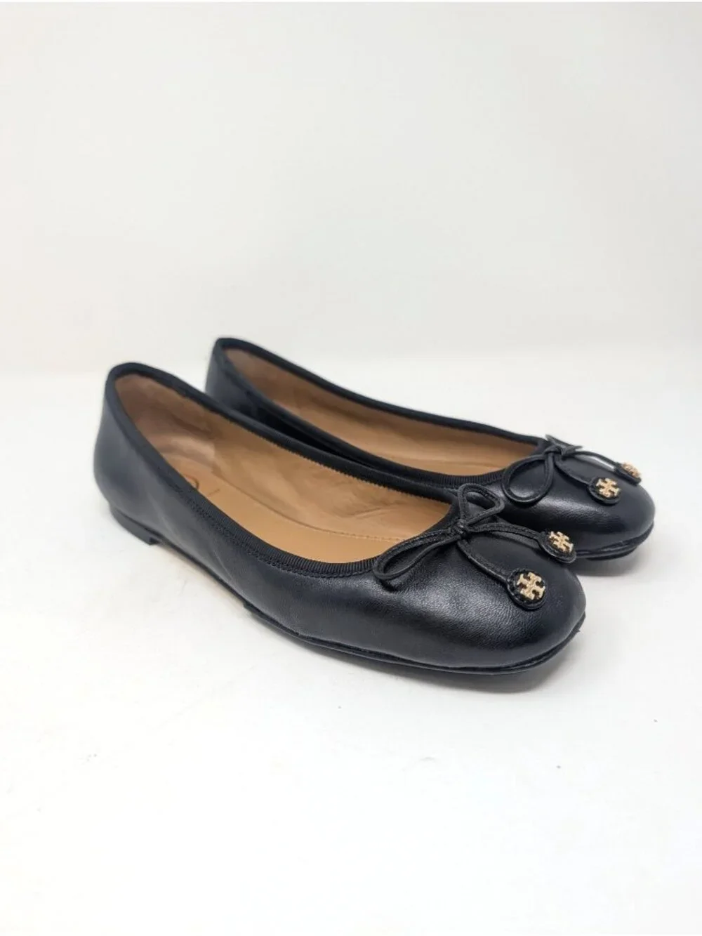 Tory Burch Laila Driving Ballet 5 Black Leather